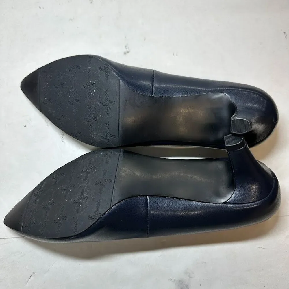 Easy Street Womens 8 M Navy Blue Patent Pointe Pump Heels Display No Box LT7